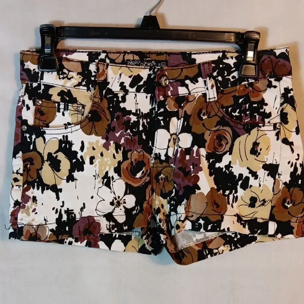 Floral Stretch Denim Women's Shorts